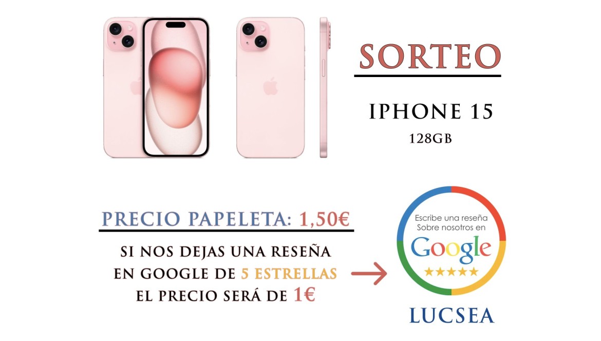 Sorteo iPhone 15, 128GB